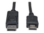 Tripp Lite DisplayPort to HD Cable Adapter DP to HDMI M M DP2HDMI 1080P 3 ft. P582 003