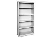 Lorell Fortress Series Bookcases 13 x 34.5 x 72 Steel 5 x Shelf ves Light Gray