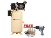 2475N7.5 VTS Electric Driven Two Stage 80 vertical 7.5HP w FREE Air Impact Wrench Start Up