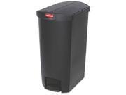 Rubbermaid FG1883614 Slim Jim Resin Step On Container End Step Style 18 gal Black