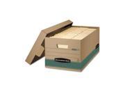 Bankers Box 1270101 Stor File Extra Strength Storage Box Letter Lift Off Lid Kft Green 12 Carton