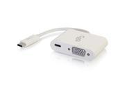 C2G 29534 Usb C To Hdmi Audio Video Adapter Converter With Power Delivery External Video Adapter Usb Type C Vga White