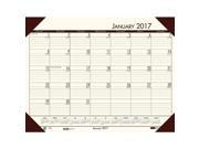EcoTones Cream Brown Monthly Desk Pad Calendar 18 1 2 x 13 2017 124641