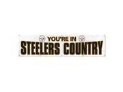 Party Animal BYSC Steelers 8ft X 2ft Banner Wh