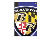 Party Animal Baltimore Ravens Bold Logo Banner United States 36 x 24 Lightweight Dye Sublimated Polyester