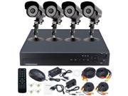 4CH H.264 DVR System Home Video Surveillance 2TB & 20m IR Security CCTV Camera Indoor Outdoor