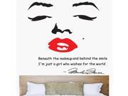 Portrait Of Marilyn Monroe Diy Wall Wallpaper Stickers Art Decor Mural Room Decal