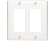 UNION 80409W Residential Grade D?cor Wall Plates Dual gang; White
