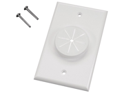 MIDLITE 1GWH GR1 Single Gang Wireport TM Wall Plate with Grommet White