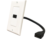 DATACOMM 20 4503 WH Standard Wall Plate with HDMI Connector and Pigtail