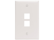 LEVITON 41080 2WP 2 Port QuickPort R Wall Plate White