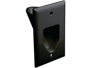 DATACOMM ELECTRONICS 45 0001 BK 1 Gang Recessed Cable Plate Black
