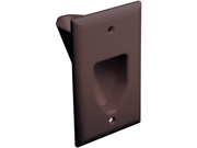 DATACOMM ELECTRONICS 45 0001 BR 1 Gang Recessed Cable Plate Brown