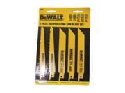 DEWALT DW4857 DeWalt Metal Woodcutting Recip.Saw 5 Piece blade set