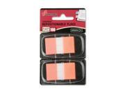 SKILCRAFT 7510013152023 Colorful Self stick Flag Repositionable Self adhesive Removable 1 x 1.75 Orange 100 Pack