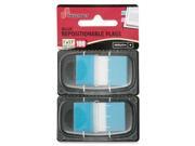 SKILCRAFT 7510016211307 Removable Self stick Flags Dispenser Self adhesive Removable Reusable 1 x 1.70 Blue 100 Pack