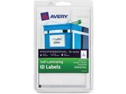 Avery 00745 Durable Self Laminating ID Labels 4 x 6 Sheet 5 3 4 x 3 3 4 White Gray 4 PK