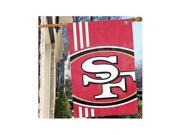 Party Animal San Francisco 49ers Bold Logo Banner United States 36 x 24 Lightweight Dye Sublimated Polyester