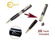 Esky? Video Pen Camera - Gold-accented Executive Pen w/Micro SD Slot Expandable to 8gb, Captures High Res Photos and Video. Includes 2gb Card