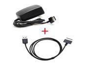 AC Power Adapter Wall Charger Adapter + 5 ft 1.5M USB Data cable for Asus Eee Pad Transformer Prime TF201 TF101 TABLET PC