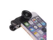 Black Clip 180 Degree Fish Eye Lens Wide Angle Lens Micro Lens 3 in 1 Easy Use Camera Lens Kits for iPhone 6 6 Plus 5 5C 5S 4S 4 Samsung Galaxy S4 S3 S2 Note 3