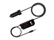 Patazon FM Transmitter with USB Charging Port Black