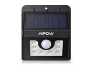 Black Mpow Wireless Solar Powered 8 LED Security Motion Sensor Light