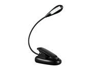 Rechargeable Book Light with Single head and Mini Size Easy Clip on Reading LED Lamp with Soft Padded Clamp Music Stand Light with USB Charging Cable 2 Brigh