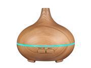 150ml Aromatherapy Essential OilDiffuser Wood Grain Humidifier with Cool Mist 14 Colors 3 Timer Setting Auto off Features