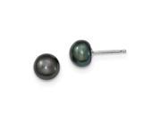 UPC 890908000116 product image for Sterling Silver 8.00mm Black Freshwater Cultured Pearl Button Earrings | upcitemdb.com