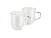 BONJOUR 51285 Clear 2 Piece Insulated Glass Cappuccino Cup Set
