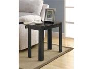 Monarch Specialties Black Grey Marble Accent Side Table i3112