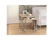 Monarch Specialties Natural Reclaimed Look Metal Nesting Tables i3205