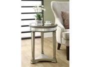 Monarch Specialties Mirrored 20 Dia Accent Table i3705