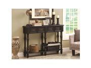 Monarch Specialties Antique Black Veneer 48 L Console Table i3885