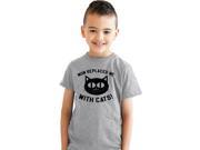 UPC 643131000077 product image for Youth Mom Replaced Me With Cats Funny Crazy Cat Lady T shirt for Kids (Grey)  | upcitemdb.com