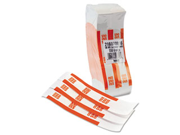 Self-adhesive Currency Straps, Orange, $50 In Dollar Bills, 1000 Bands