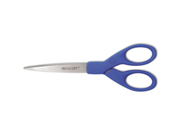 Westcott Preferred Student Scissors 2.50 Cutting Length 7 Overall Length Pointed Straight left right Plastic Stainless Steel Blue