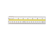 Westcott Data Highlight Ruler 15 Length 1 Width Metric Imperial Measuring System Acrylic 1 Each Clear