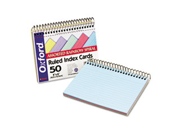 Oxford 40286 Spiral Index Cards 4 x 6 Blue Violet Canary Green Cherry 50 Pack