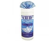 SCRUBS 90956EA Antimicrobial Hand Sanitizer Wipes Cloth 6 x 8 50 Canister