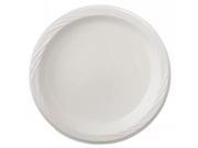Plastic Plates 9 Inches White Round Lightweight 125 Pack