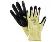Ultra Nitrile Gloves Knit Wrist Size 8 Black Yellow