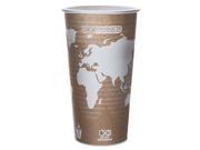Eco Products World Art Renewable Resource Compostable Hot Drink Cups 20 oz Tan 50 Pack