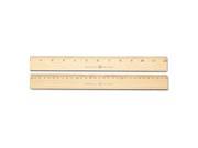 Wood Ruler Metric And 1 16 Scale With Single Metal Edge 30 Cm