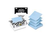 Pop up Note Dispenser with Designer Insert 3 x 3 Pad White Clear