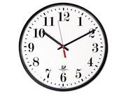 Quartz Slimline Clock 12 3 4 Black