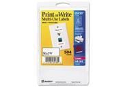 Print Or Write Removable Multi Use Labels 3 4 X 1 1 2 White 504 Pac