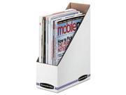 Corrugated Cardboard Magazine File 4 X 9 1 4 X 11 3 4 White 12 Cart