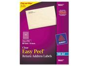 Easy Peel Mailing Labels For Inkjet Printers 1 2 X 1 1 4 Clear 800